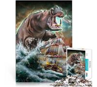 Analyse et logique Hippopotame Kraken Puzzles de 1000 pièces pour Adultes 26x38cm Offrir en Cadeau à Toute la Famille à partir de 14 Ans
