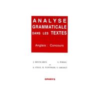 Analyse grammaticale dans les textes. Anglais : concours