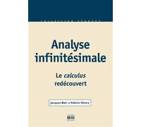 Analyse infinitésimale - Valérie Henry - Academia Eds - broché - Etude