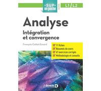 Analyse Intégration et convergence - François Cottet-Emard - De Boeck Supérieur - broché - Scolaire / Universitaire