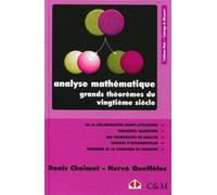 Analyse mathématique. Grands théorèmes du vingtième siècle. De la collaboration Hardy-Littlewook. Théorèmes taubériens. Des probabilités en analyse. Sommes d'exponentielles. Théorème de la couronne de