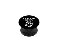 Analyse Ninja Funny Data Commercial Financial Analyst Blague PopSockets PopGrip Adhésif