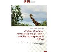 Analyse Structuro-Sémantique Des Parémies Zoophytonymiques Lubà (L31a)