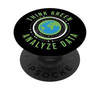 Analyser Eco Data Climate Scientist Analyste Programmeur Terre PopSockets PopGrip Adhésif