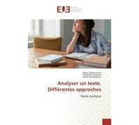 Analyser un texte. Différentes approches - Chiptchanov Milen - Universitaires Europeennes - broché - Livre