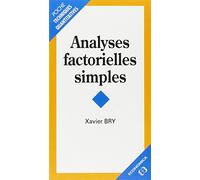 Analyses factorielles simples