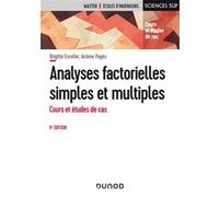 Analyses factorielles simples et multiples Brigitte Escofier (Auteur), Jérôme Pagès (Auteur)