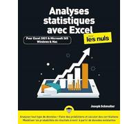 Analyses statistiques avec Excel 2021 Pour les Nuls