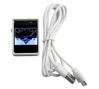 Analyseur audio stéréo avec écran LCD et micro - Écran couleur de 1,3" - VU mètre activé par la voix - Pour voiture et maison - Corps en alliage d'aluminium - Alimenté par USB - Gain réglable