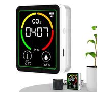 Analyseur d'air Numérique - Capteur De Température Portable, Vérificateur D'humidité, Lecteur De Pollution | Dispositif D'alerte en Temps Réel pour Maison, Suite, Cabine, Bureau, Restaurant, Salle De