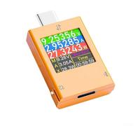 Analyseur de charge USB-C avec écran rotatif à 360 degrés pour une visualisation verticale dans quatre directions pendant les procédures de test (orange)