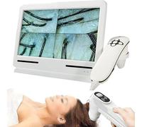 Analyseur de Cheveux de Diagnostic de la Peau cheveux cuir chevelu, microscope numérique 10,1 pouces 200x, charge rapide, pour la maison, le salon et le spa