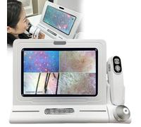 Analyseur de Cheveux de Diagnostic de la Peau cheveux peau, microscope du cuir chevelu HD 11 pouces pour tests folliculaires multifonctionnels, analyse intelligente, grossissement 50X 200X