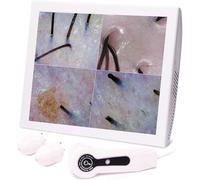 Analyseur de Cheveux de Diagnostic de Peau, Analyseur De Peau Et De Poils De 15 Pouces, Analyseur De Peau À Grossissement 50X/200X, Testeur De Perte De Cheveux/humidité/flexibilité/teneur en Sébum