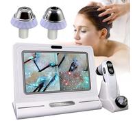 Analyseur de Cheveux de Diagnostic de Peau cheveux et multifonction avec écran LCD 11 pouces, appareil pour la maison et le salon de spa, avec double tête 50X/200X, mémoire 16 Go, 10 million