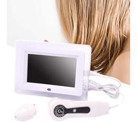 Analyseur De Cheveux Et De Peau Avec éCran Lcd Hd 7 Pouces, Appareil D'Analyse De La Peau Avec Loupe, DéTecteur NuméRique De Follicules Pileux Et Cuir Chevelu à Double TêTe 50X/200X,Plugin