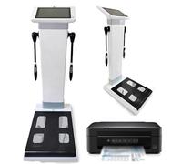 Analyseur de composition corporelle avec imprimante, écran tactile de 10,1", système d'électrodes à 8 points, plus de 40 mesures pour la surveillance de la condition physique et de la santé