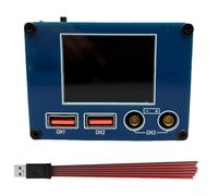 Analyseur de courant multifonction pour analyse des pannes de carte mère avec précision de 0,1 mA et USB-C vers ordinateur hôte, bleu (analyseur + 1-6 câbles)