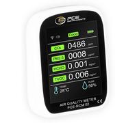 Analyseur de particules PCE Instruments PCE-RCM 02 humidité de l'air, température, poussière fine, particules d'air avec fonction