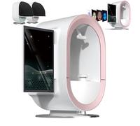Analyseur De Peau 3D Intelligent, Scanner Facials Professionnel Avec Écran HD De 13,3 Pouces, Appareil De Détection D'hydratation Et De Texture Pour Spas Et Salons De Beauté(Pink)