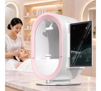 Analyseur De Peau 3D Professionnel Pour Le Visage, Scanner Intelligent Haute Résolution Avec Écran 13,3 Pouces, Analyse De Données Spectrales (12 Spectres) Et Indicatrices (30 Indicateurs(Pink)