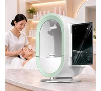Analyseur De Peau 3D Professionnel Pour Le Visage, Scanner Intelligent Haute Résolution Avec Écran 13,3 Pouces, Analyse De Données Spectrales (12 Spectres) Et Indicatrices (30 Indicateurs(Green)