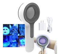 Analyseur De Peau De Lampe Woods, Détecteur De Peau Rechargeable Pour Tests Cutanés/Détection De Champignons Pour Animaux De Compagnie, 16 Lumières Led + 4 Heures D'endurance