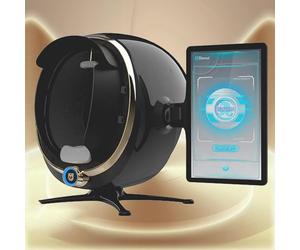 Analyseur de peau facial intelligent IA, analyseur de peau 3D professionnel de 13,3 pouces, analyseur d'humidité faciale à 8 spectres pour une peau saine,Black