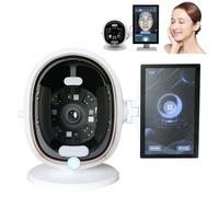 Analyseur de Peau Intelligent 13.3 21.5 Pouces 38MP 8 Spectres | Appareil professionnel diagnostic facial 20 indicateurs rides acne pour salon esthetique spa(White,13.3in)