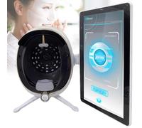 Analyseur de peau professionnel A6 AI pour salon de beauté, appareil de détection faciale haute résolution avec imagerie à 8 spectres pour une évaluation précise de la peau.(White,21.5 in)