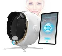Analyseur de peau professionnel pour salon,analyseur de peau intelligent avec intelligence artificielle,détection 3D des problèmes de peau,analyseur d'humidité faciale à 8 spectres(White,13.3 in)