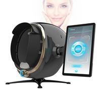 Analyseur de peau professionnel pour salon,analyseur de peau intelligent avec intelligence artificielle,détection 3D des problèmes de peau,analyseur d'humidité faciale à 8 spectres(Black,13.3 in)