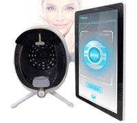 Analyseur de peau professionnel pour salon,analyseur de peau intelligent avec intelligence artificielle,détection 3D des problèmes de peau,analyseur d'humidité faciale à 8 spectres(White,21.5 in)