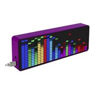 Analyseur de Spectre Audio avec Affichage LED du Musical, 84 Effets d'affichage, Captation sonore Rapide, Commutation Automatique Ligne par Commande vocale