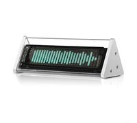 Analyseur de spectre audio, VFD Analyseur de fréquence musicale portable AUX Selector Box 5.0 Récepteur Horloge de bureau pour surveiller les changements sonores en temps réel (Blanc)