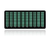 Analyseur De Spectre Audiovisuel, Affichage du Spectre Rythmique De La Voix Musicale, Indicateur De Niveau Audio avec Affichage du Micro, Fréquence 50 Hz-20 Khz, Courbe De Sortie Personnalisée Green