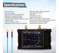 Analyseur de Spectre, LCD VNA-F V2 Afficher l'analyseur de réseau vectoriel 4,3 pouces Ips Analyseur spectre S-A-A-2 d'antenne Short Wave Hf vhf uhf(VNA V2)