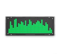 Analyseur de spectre musical 32 bits avec compteur VU LED, 8 modes d'affichage et analyse audio FFT réelle, indicateur sonore stéréo alimenté par USB pour (vert)