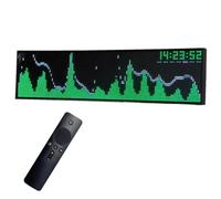 Analyseur de spectre musical, analyseur de spectre LED dynamique professionnel, affichage de l'horloge avec 5 modes, 36 styles et 16 couleurs, entrée audio 3,5 mm, activation par le son/contrôle de li