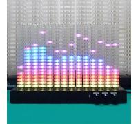 Analyseur de Spectre Musical, indicateur Niveau à 14 Segments, VU en Acrylique avec Affichage du par Cube Cristal LED