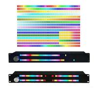 Analyseur de spectre musical LED 64 x 2 avec affichage du rythme lumineux VU mètre avec commande vocale et entrée de ligne pour la visualisation du son