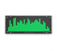 Analyseur de spectre musical stéréo 32 bits avec indicateur de VU Mètre LED, plusieurs réglages d'alarme et réglage automatique de la luminosité pour la visualisation audio (blanc)