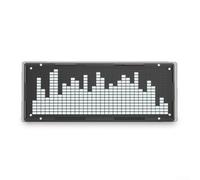 Analyseur de spectre musical stéréo 32 bits avec indicateur d'horloge LED, 8 effets, alimentation USB CC 5 V, pour analyse du signal audio et affichage de la fréquence réelle (blanc)