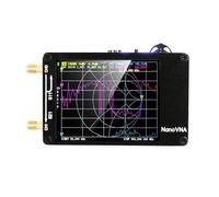 Analyseur de spectre, Testeur NanoVNA 50 kHz-1,5 GHz, analyseur d'antenne à ondes stationnaires, courtes MF-HF VHF-UHF avec emplacement for carte SD et batterie intégrée(1 set)