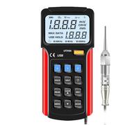 Analyseur de vibrations, compteur de vibrations numérique avec écran LCD, sonde sensible pour l'accélération des vibrations, la vitesse et la mesure du déplacement