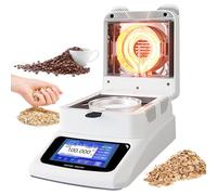 Analyseur d'humidité avec 0,01 % de lisibilité, 3 modes, écran tactile, RS232, capacité de 120 g pour aliments, construction, alimentation, caoutchouc