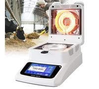 Analyseur d'humidité avec chauffage halogène, lisibilité de 0,01 %, capacité de 120 g, écran tactile, prêt pour imprimante externe, pour analyse professionnelle de l'humidité