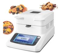 Analyseur d'humidité avec lisibilité de 0,01 %, capacité de 120 g, écran tactile, pour aliments, plantes, matériaux de construction
