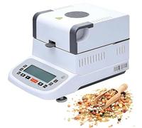 Analyseur d'humidité, testeur de laboratoire numérique avec écran tactile LCD, chauffage rapide de 40 à 160 °C, contenu solide de précision et test d'humidité pour céréales, aliments, poudre et