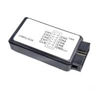 Analyseur logique USB 24 MHz 8 canaux outil de débogage pour ARM FPGA pour stm32 - Oscilloscope portable basé sur PC avec clips de test 63 x 33 mm